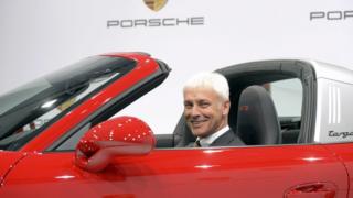 Matthias Mueller in a Porsche