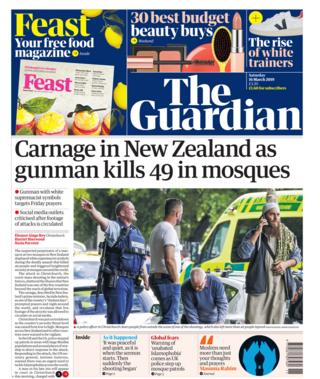 Guardian front page