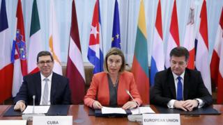 Representantes de la UE y Cuba