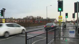 Crash scene on Oldham Road
