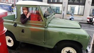 Lynn Bowles with her Land Rover