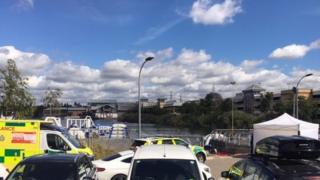 Police and ambulance, Lakeside Shopping Centre