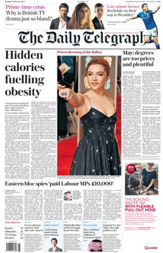 Daily Telegraph front page