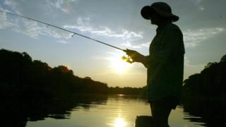 Someone fishing