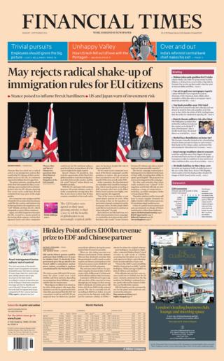 Financial Times front page