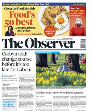 Observer front page - 23/02/19