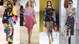 从左到右: 杜嘉班纳(Dolce & Gabbana), Diane von Furstenberg, 范哲思(Versace), Self-Portrait