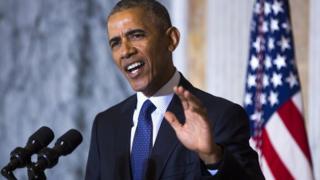 トランプ氏を強く非難するオバマ大統領(14日)