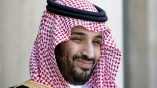 Mohammed bin Salman photographed in Paris with a smile on his face, June 2015
