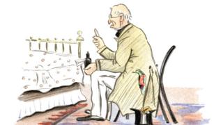 Ilustração de um médico antigo