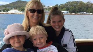 Family picture of survivor Chloe with mum Stephanie, brother Jacob and sister Ella Jane