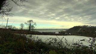 The view from the farmhouse over Larne Lough
