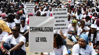 Une manifestation contre le viol, samedi 25 mai 2019, à Dakar