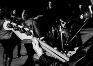 Buskers in Buchanan Street in Glasgow