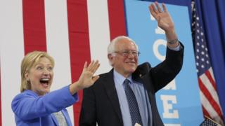 Bernie Sanders y Hillary Clinton