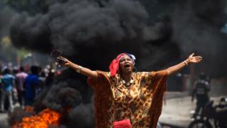 Protesta en Haiti