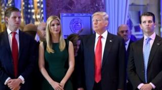Trump'ın çocukları Ivanka, Eric ve Donald Jr (soldan sağa)