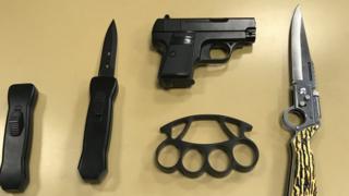 seized weapons
