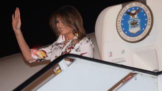 Melania alisafiri kwa ndege ya kijeshi