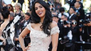 Mallika attends the 70th Annual Cannes Film Festival