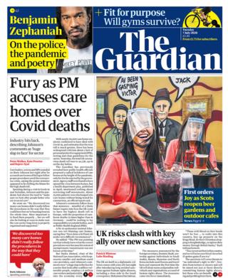 Guardian front page