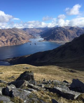 rom Knoydart looking up Loch Hourn