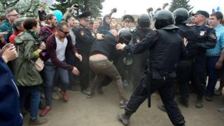 Акция протеста в Петербурге