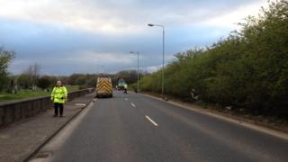 balmore crash road accident glasgow dies biker vehicle three after happened junction caption near street its
