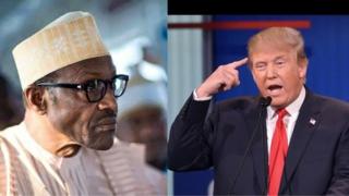 Shugaban Najeriya Muhammadu Buhari da na Amurka Donald Trump