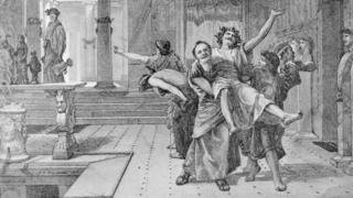 Romans celebrating Saturnalia