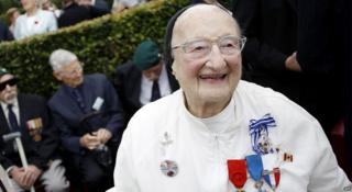 Sister Marie-Agnès Valois at 98