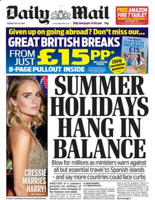 Daily Mail front page
