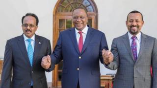 The Ethiopian prime minister Abiy Ahmed helped mediate between the presidents of Somalia and Kenya