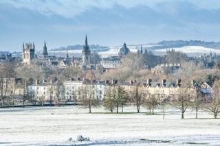 Snow in South Parks and on the hills behind