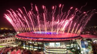 Cerimônia de abertura no Maracanã