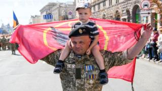 ветеран на святкуванні Дня Незалежності
