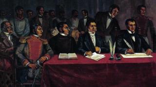 El Congreso de Chilpancingo en una pintura