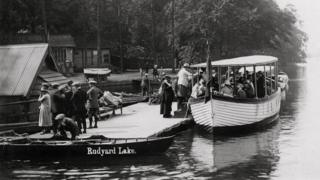 Boat trip on Rudyard Lake, 1925