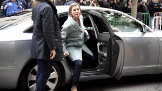 Carme Forcadell, a su llegada al Tribunal Supremo en Madrid.