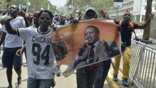 Les manifestants de l'opposition acquis à la cause de Raila Odinga dans les rues de Nairobi