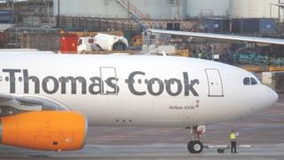 Grounded Thomas Cook plane
