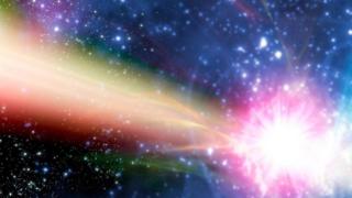 Una luz en el espacio exterior