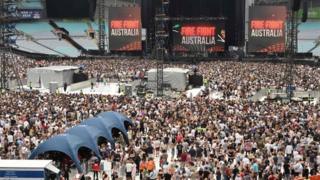 Crowds at the concert