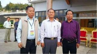 ၀ UWSA ခေါင်းဆောင် ပေါက်ယူချန်၊ ကေအိုင်အို ဥက္ကဌ ဗိုလ်ချုပ်ကြီး အန်ဘန်လ ၊ ရှမ်းမြောက်တပ်ဖွဲ့ဥက္ကဌ ဗိုလ်ချုပ်ကြီး ပန်ဖ တို့အားတွေ့ရစဉ်