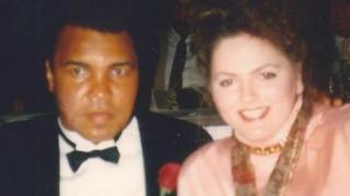 Muhammad Ali with Stephanie Meade in Seattle in 1992