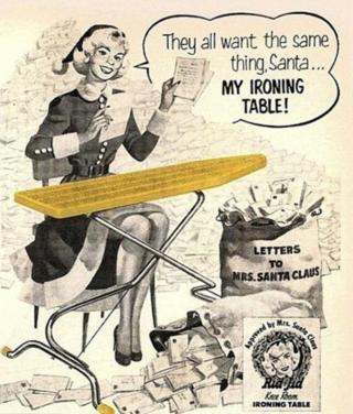 Advert for an ironing board