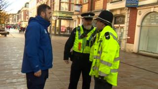 Police officers on patrol