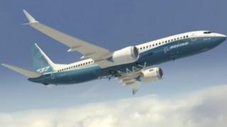 Artists impression of a Boeing 737 Max 8 plane