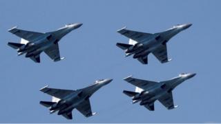 The sanctions relate to China's purchase of 10 Russian Sukhoi Su-35 fighter jets