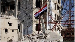Majengo katika mji wa Deraa yaliyoathiriwa na vita
